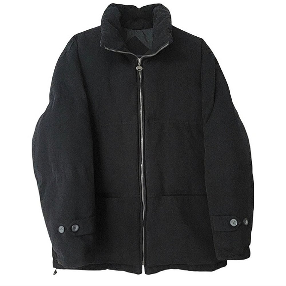 London Fog Men's Heavy Winter Cotton Canvas Coat Down Filled
